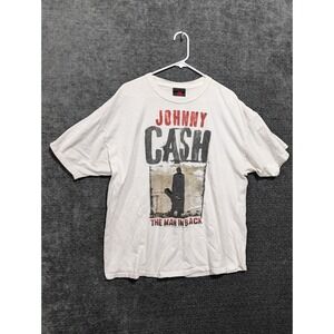 Johnny Cash The Man In Black T Shirt 2X White Zion Rootswear Official Licensed